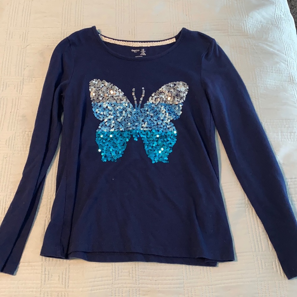 gap Kids sequin long sleeve , size M 8/9 yrs